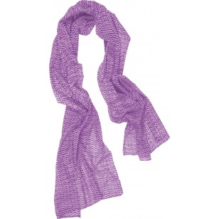 Foulard 100% algodón estampado,50 x 180 cms ,violeta